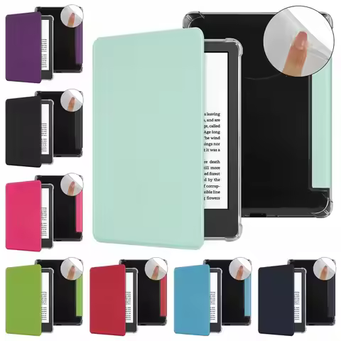 6 Inch E-Reader Case for Kindle Basic 2024/2024 Smart Cover 11/12th Gen C2V2L3 TPU Protective Shell