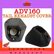 HONDA ADV160 TAIL EXHAUST COVER (ORIGINAL) (18359-K0W-TA0) ~ MATT BLACK MUFFLER CAP (ADV 160) END