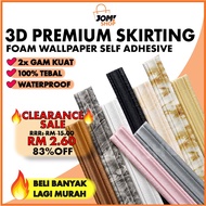3D Boarder Wallpaper/3D Waist Line/3D Self Adhesive Foam Wainscoting/Wall Skirting/Bingkai Wallpaper