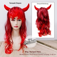 Devil wig / devil wig / Long wig / devil horn wig