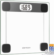 ZOETOUCH Scale for Body Weight Digital Bathroom Scale Weighing Scale Bath Scale, LCD Display Batteries and Tape Measure Included, 400lbs
