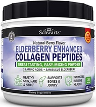 ▶$1 Shop Coupon◀  Collagen Powder for Women &amp; Men - Vitamin C &amp; Elderberry - Collagen Peptides Prote