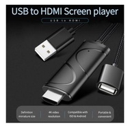 MiraScreen USB 轉 HDMI 鏡像線 (Android &amp; IOS) MiraScreen USB to HDMI Digital AV Cable (IOS &amp; Android)