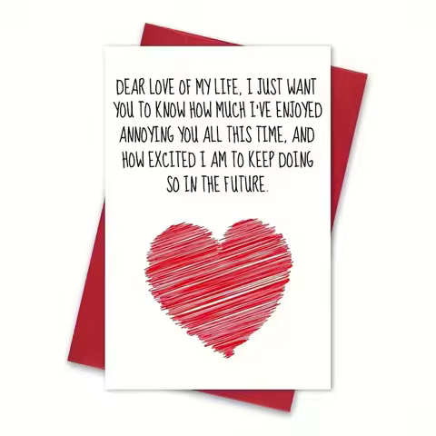 1pc, Anniversary Card, Lifelong Love Card, I Love You Card, Unusual Items, ,Boyfriend Romantic Card,