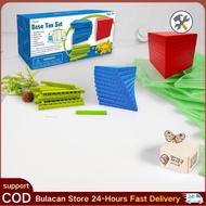 Kids Math Plaything: Base Ten Blocks Set with Counting Cubes