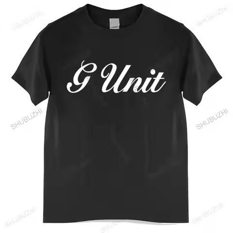 cotton tshirt men summer tees Cotton T Shirts O-Neck Short New G Unit 50 Cent Rap Hip Hop Logo Funny