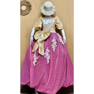 ZHENSCO Modern Filipiniana Kids Gown Dress with Petticoat