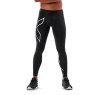 [2XU Australia] Men's Basic Compression Trousers Black Black/Silver Sports Outdoor Road Running Trai