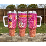 Dunkin Junkie inspired Tumbler, donuts lovers, Dunkin donut cup, DD tumbler, Dunkin donut tumbler, D