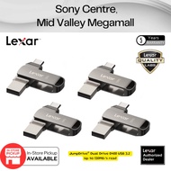 Lexar JumpDrive Dual Drive D400 USB 3.2 Gen 1 Type-C / USB-A FlashDrive With Key Ring Loop [130MB/s]