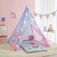 Nickelodeon JoJo Siwa 4 Piece Teepee Slumber Set with Teepee Tent, Sleeping Bag, Decorative Unicorn 
