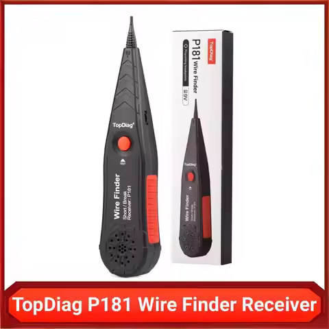 TopDiag P181 Wire Finder Receiver 9V Find Breakpoint Short Circuit Tester Automobile Diagnostic Tool