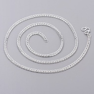 9999 Fu Sterling Silver Necklace Men Snake Bone Chain Pure Silver Couple Female 999 Lock Silver Chai
