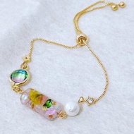 貴和水晶 uv滴膠乾花可調較手鏈