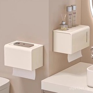 Paper Wall-Mounted Toilet Roll Paper Wall-Mounted Tissue Box Toilet Perforated Bathroom Waterproof S