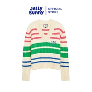 JELLY BUNNY เสื้อพูลโอเวอร์เคเบิ้ลนิตลายทาง รุ่น B25WATL006