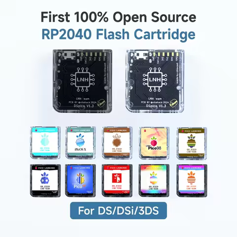DS PICO NDS Flash Cart RP2040 Full Open Source Injection molded housing for Retro DS Gaming DIY Deve