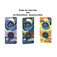Glade Car Vent Clip - Perfume Air Freshener Starter Essences Elite - Lavender & Cedarwood 2ml