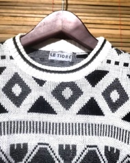 Kaos Vintage Sweater LE TIGRE Knitwear UNISEX Second Branded Yugoslavia size XL not Momotaro Kapital Iron Heart Carhatt Superdry Bape Levis