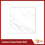 Granit Lantai Motif Marmer Putih Sandimas Fontana Marble 60x60
