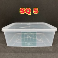 TAPAU - SQ 5 Square Disposable Plastic Food Container [ 30sets± ] TAGE TSQ5 / SQ5 / T-SQ5