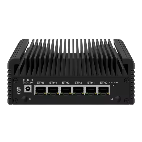 6x i226-V Firewall Router 12th Gen i3 N305 N100 Fanless Mini PC 6 LAN 2.5G DDR5 M.2 NVMe pfSense Pro