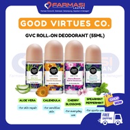 GVC ROLL-ON DEODORANT 55ML - ALOE VERA | CALENDULA | CHERRY | PEPPERMINT