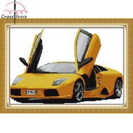 Cross Stitch Complete Set Lamborghini Joy Sunday Stamped Counted Cloth Printed Unprinted Aida Fabric