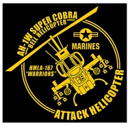 AH-1W Super Cobra Double Lines Cutting Sticker
