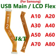 For Samsung A10 A20 A30 A40 A50 A60 A70 A80 USB LCD Main Board Motherboard Connector Flex Ribbon