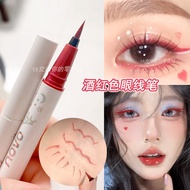 eyeliner pencil eyeliner Wine Red Liquid Eyeliner Pen New Year Makeup Atmosphere Eye Makeup Creative