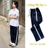 3-striped uniform pants for men and women, middle school, high school, going pants h Tee 1004
