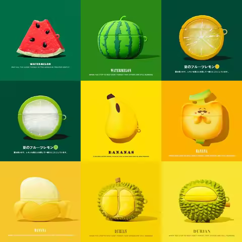 Simulated Fruit Food Design For AirPods Pro3 Case Cartoon Silicone Soft Shell AirPods Pro23 Earphone
