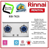 Rinnai RB-782S 2 BURNER BUILT-IN HOB STAINLESS STEEL - 1 Year Local Manufacturer Warranty