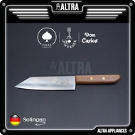 0369-17,00 / F. Herder Santoku 7 inch with Brass Bolster and Wooden Handle / Kitchen Knife