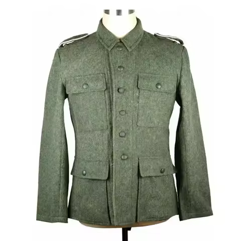 German WW2 Army Uniform M42 Grey Wool Officer Tunic Field Jacket German Soldier Cosplay Uniform Mili