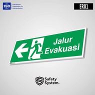 PVC Safety Sign K3 Emergency Work Safety Evacuation Directional Route Evacuation