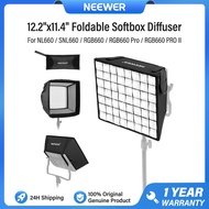 NEEWER 12.2"x11.4" แบบพับได้ แผ่นกระจายแสงแบบซอฟต์บ็อกซ์ พร้อม กริดและกระเป๋า สำหรับแผงไฟ LED สำหรับ