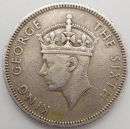 (1951)Hong Kong Fifty cents/Circulation coins /(1951)香港銀色伍毫硬幣/流通幣/Ref1962