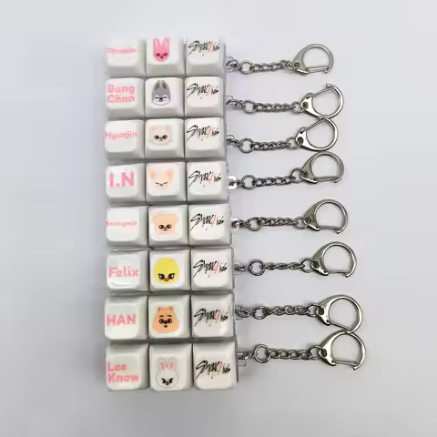 Stray Kids Cartoon Character SKZOO Trio Keyboard Hat Keychain Bag Accessories Felix HyunJin Jisung M