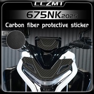 For CFMOTO 675NK 675 NK NK675 675nk 2025 3D Carbon fiber protective sticker fuel tank sticker body p