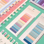 200 Sheets/pc PET Transparent Morandi Color Loose-leaf Caliper Post-it Notes Label Sticker Girly Fre