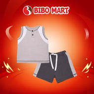 [New] Pillar Supplement Set Sleeveless Bibo's HY Boys Gray Mixed Cool Gray for Children - Bibo Mart