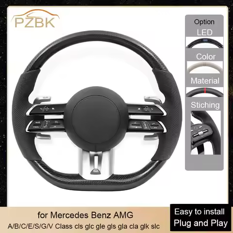 Top Real Carbon Car Steering Wheel for Mercedes Benz AMG W204 W205 W212 W213 W221 W222 E63 E63S E63 