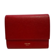 【二手】 CELINE三折錢包，錢包，品牌，零錢包，鈔票夾，RED