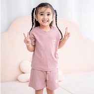 Lebear Signature Embroidery Tee in Tea Rose