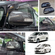 vellfire / alphard 2008-2014 anh 20 Car Side Mirror Cover Carbon Fiber Pattern Rearview Mirror Cover Trim skhongauto