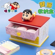 Korea Daigou-Arrival The Next Day Crayon Shin-Chan Double-Layer Storage Box Three-Dimensional Doll O