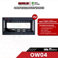 RACKID Open wallmount OW 4U server rack 4U CCTV rack modem wallmount rack – OW04