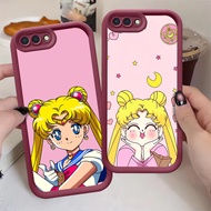 Wine Red Case for OPPO A3S Realme C2S C2 A1K A12E Z-14 Anime Sailor Moon